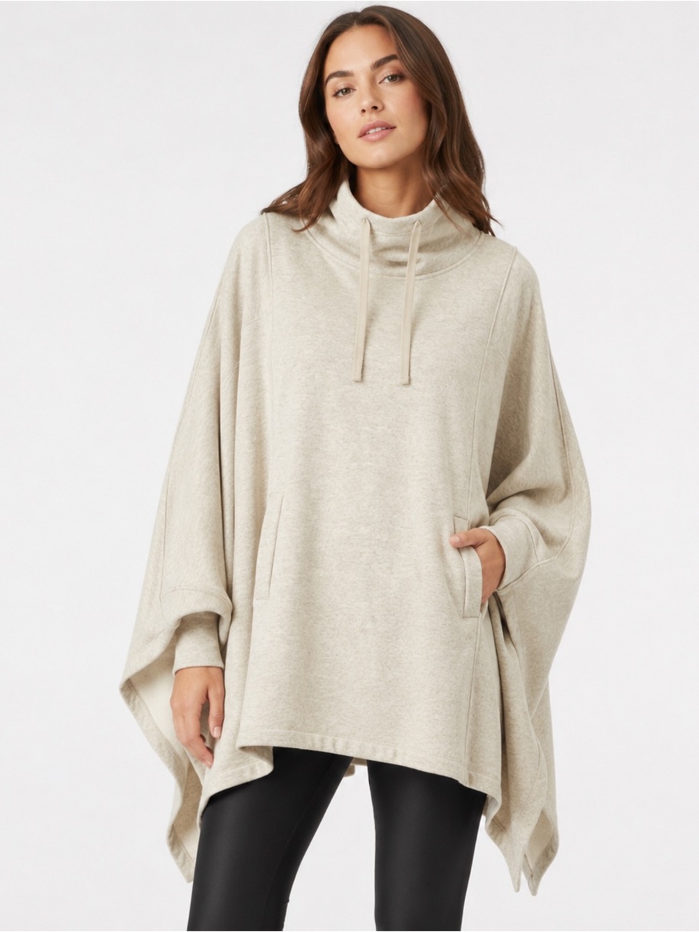 UGG Women's Oatmeal Funnel Neck Poncho SweaterCape